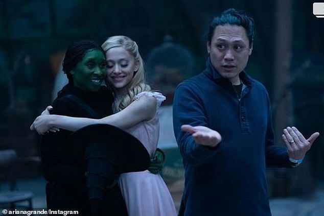 He also posted a photo of the two stars hugging alongside Wicked director Jon M. Chu, along with the first reaction from moviegoers who saw the premiere in Sydney, Australia, on Sunday.