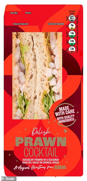 Asda Prawn Cocktail Sandwich, available for £3.00