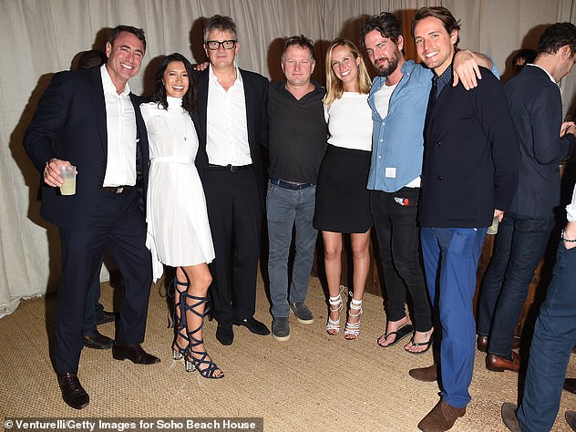 RL: Alexander Gilkes, Markus Anderson, Misha Nonoo, Nick Jones, Jay Jopling and Hikari Yokoyama attend Art Basel Miami at Soho Beach House in 2014