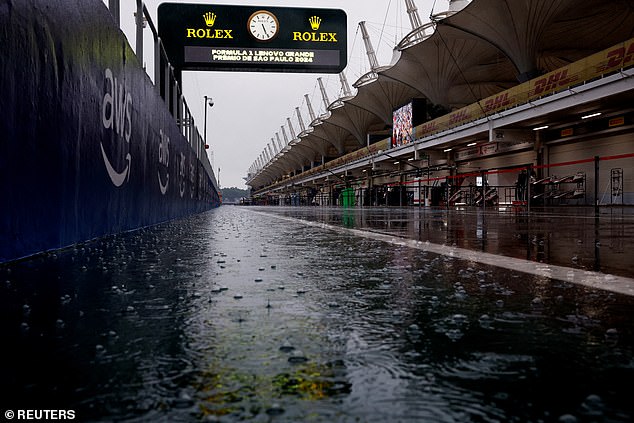 The qualifying session was postponed several times during the day until it was suspended.