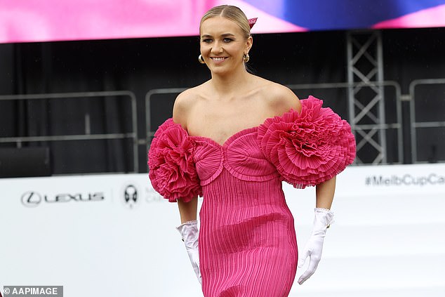 Titmus grew up riding horses on her family's property in Tasmania and was photographed in Flemington earlier this week.