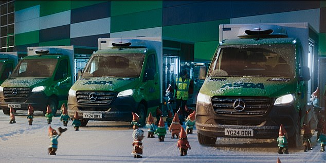 The little heroes return home in Asda delivery vans, leaving the store perfectly prepared for the festive weeks ahead.