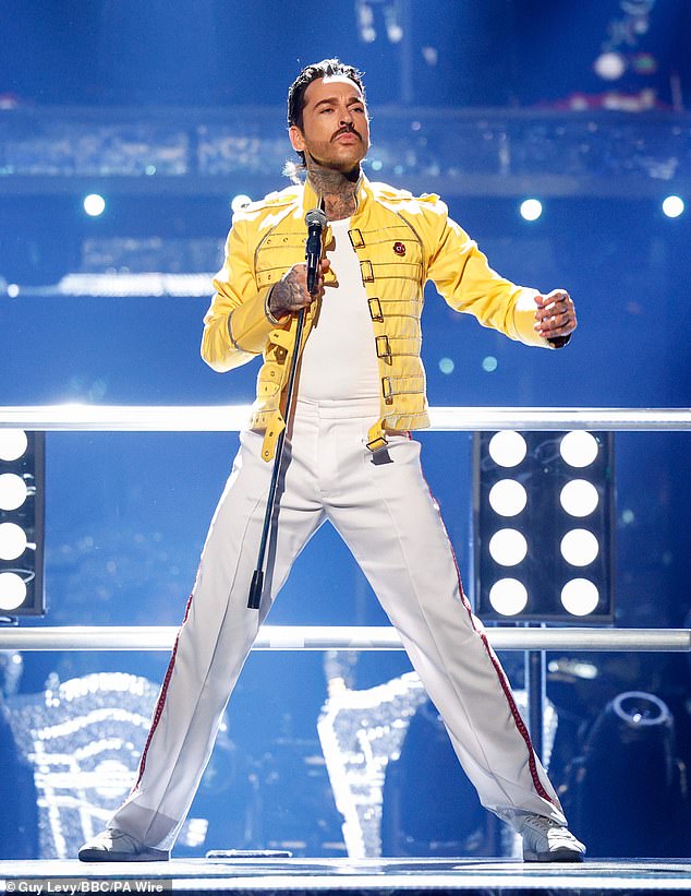 Despite his scores, the television personality took on the role of Freddie Mercury.