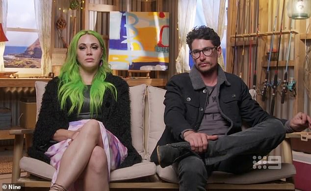 The Block star Kylie Baker, 37, (left), split from her husband Brad, 32, (right) on national television during Wednesday night's episode, following his flirtatious comments to Mimi Belperio.