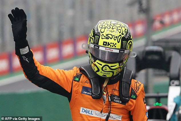 Pole-sitter Lando Norris's rain-soaked path to the world championship opened in qualifying for the Brazilian Grand Prix when Max Verstappen managed only the 12th fastest time.