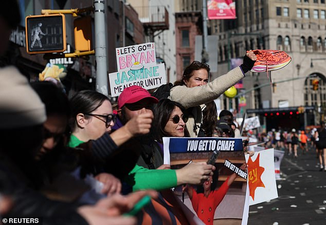 About two million New Yorkers were expected to watch the 26.2-mile course.