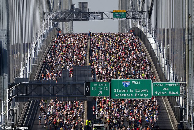 Around 50,000 people ran the route that begins in Staten Island and ends in Central Park