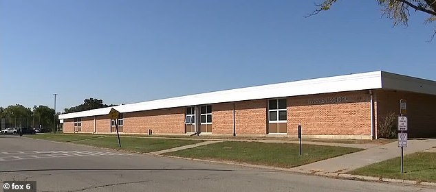 Crocker worked at Riverview Elementary (pictured) in Silver Lake, Wisconsin, from 2020 as an educational assistant until she was fired over the allegations this month.