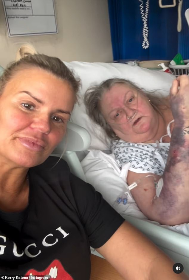 Her candid update comes after she revealed that her mother had been rushed to hospital after doctors found blood clots in her lungs.