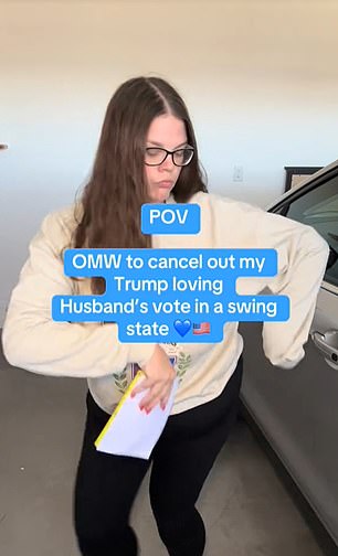 There is now a trend on TikTok of people posting about voting to tell their spouse's decision.