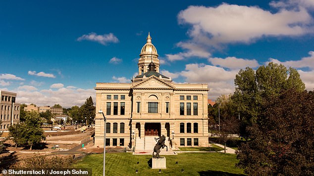 Wyoming has some of the lowest taxes in the country and one of the lowest per capita personal tax burdens (pictured: Wyoming State Capitol)