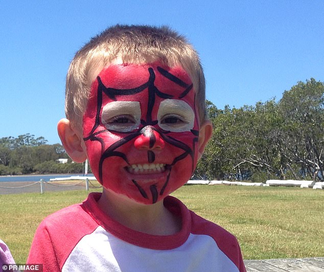 William Tyrrell, dressed as his favorite character, pictured shortly before he disappeared while playing on the terrace in Kendall, on the mid-north coast of New South Wales, with his grandmother and sister.