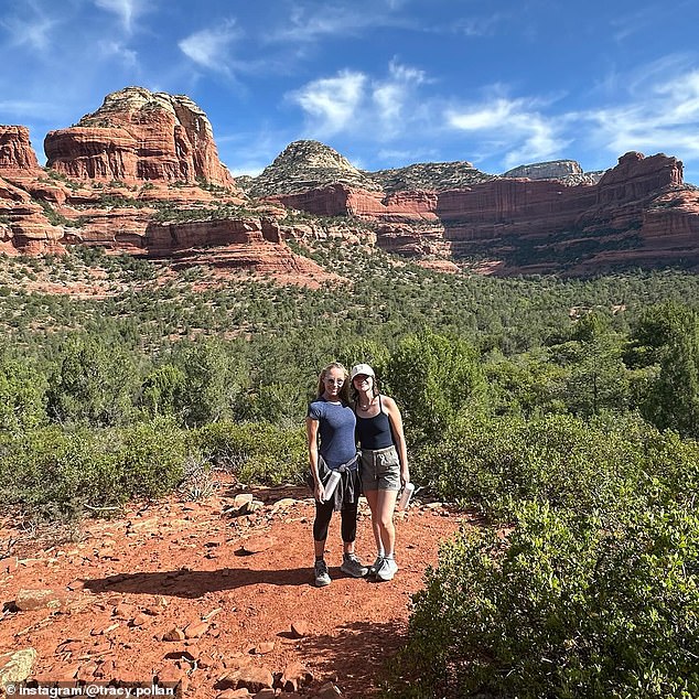 The mother-daughter duo also snapped a photo of themselves beaming in the middle of a lush canyon.