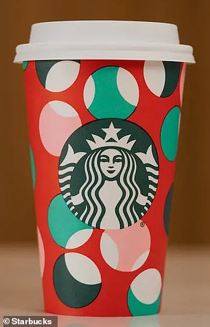 Featuring colorful polka dots, the 'Warm Wishes' design was drawn from Christmas lights and people holding cups of coffee.