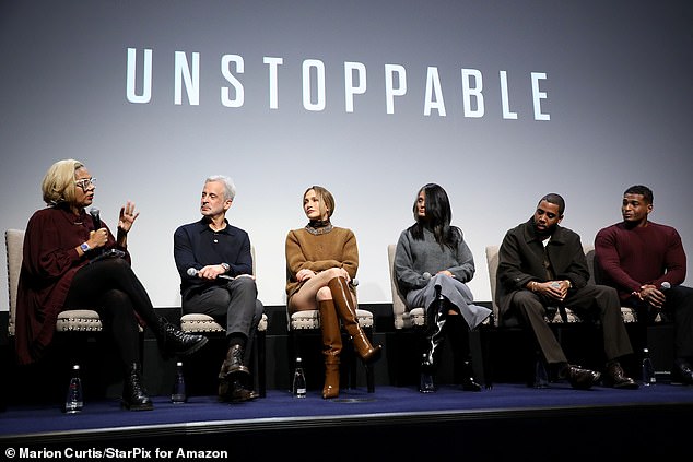 López was on a panel with moderator Cori Murray; director William Goldenberg; Judy Robles, whom she plays; her co-star Jharrel Jerome; and Anthony Robles, on whom the film is based