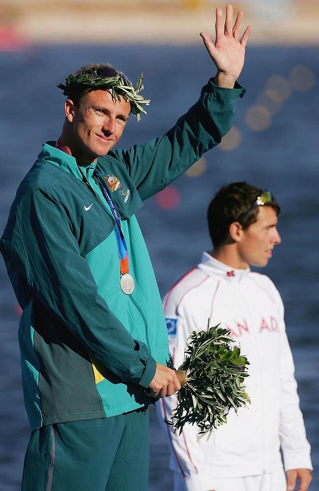 Nathan Baggaley won a silver medal in the male final of K-1 class 500m at the 2004 Summer Olympic Games. Image: Jonathan Ferrey/Getty Images