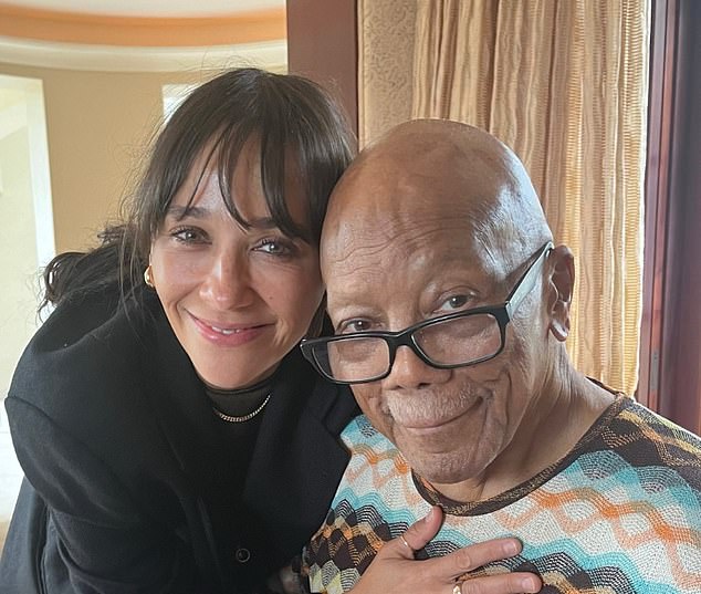 Quincy was a proud father of seven children; Jolie, 69, Rachel, 59, Martina, 58, Quincy III, 55, Kidada, 50, Rashida, 48, (pictured) and Kenya, 31