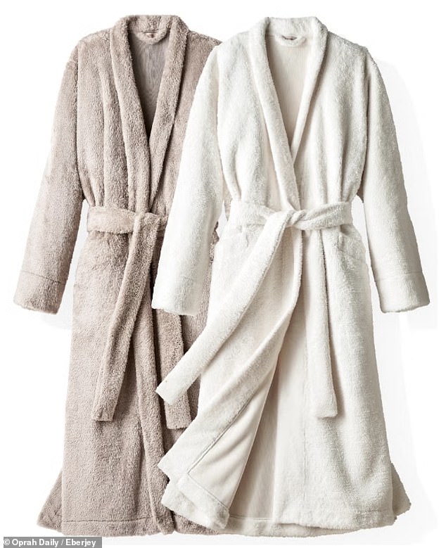 Pictured: The $248 Eberjey Renew Plush Long Robe, which Oprah Winfrey has included in her Favorite Things gift guide for 2024.