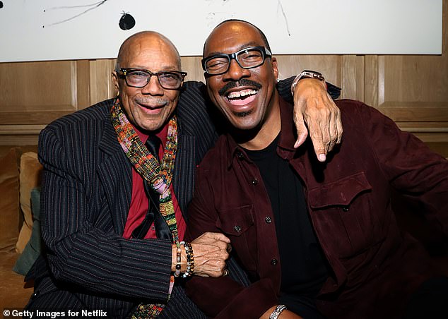 Quincy Jones and Eddie Murphy at San Vicente Bungalows in West Hollywood in October 2019