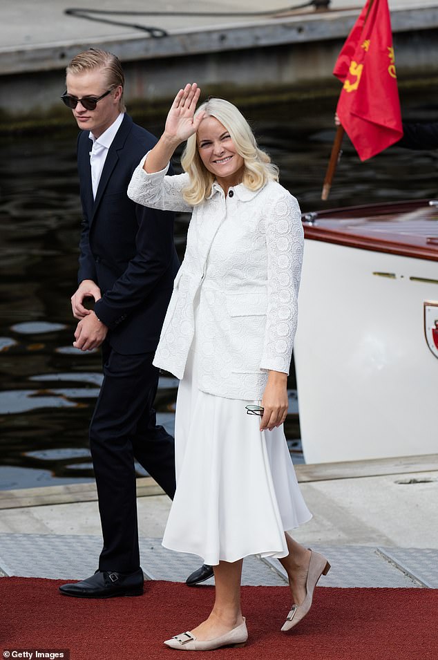 Mette-Marit and the Crown Prince share two children, and the Crown Princess also has a son, Marius Borg Høiby, from a previous marriage.