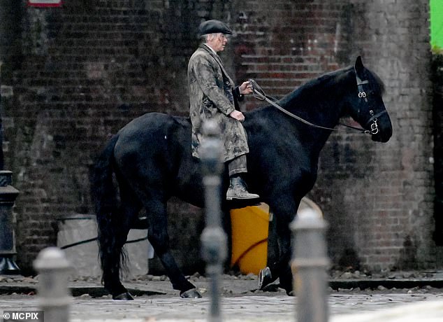 Cillian transformed into his iconic role of Tommy Shelby