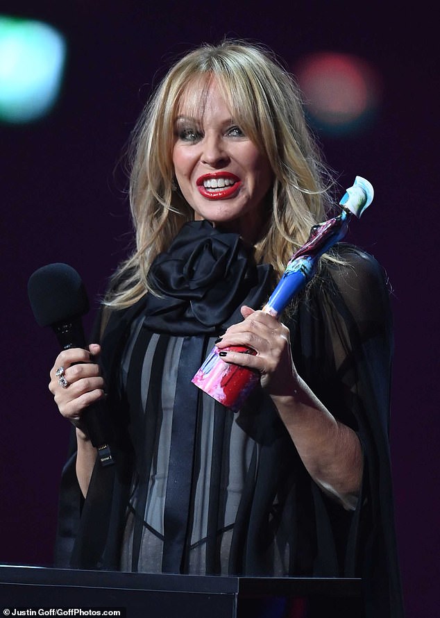 Insiders say awards bosses hope the move will encourage voting panels to stop voting for white, straight artists and instead consider musicians from other ethnic, sexual and gender backgrounds (Kylie Minogue in photo from the 2024 BRITs).