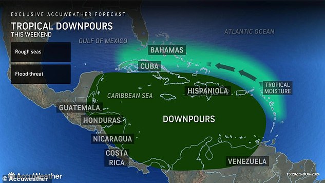 The storm has currently reached speeds of 35 miles per hour, but could upgrade to hurricane status when it crosses Jamaica and Cuba on Wednesday.