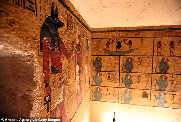 Black stains were found on the walls of the tomb, indicating that the paintings were rushed due to the pharaoh's untimely death.