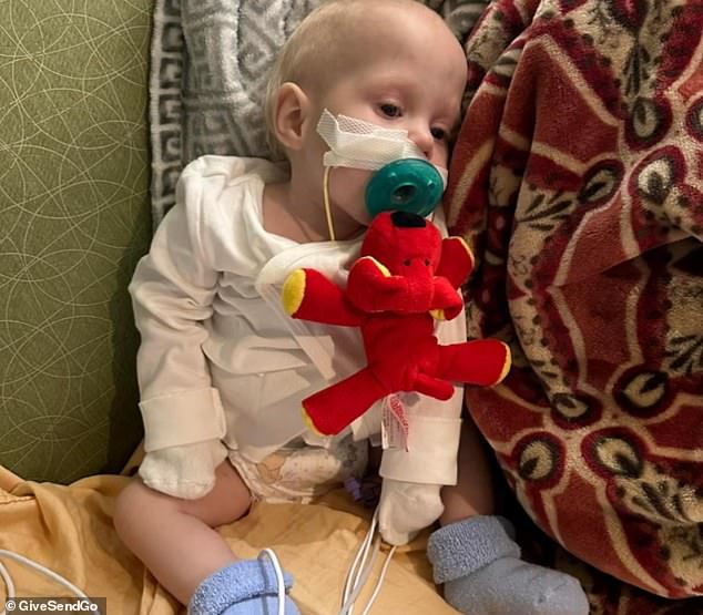 The baby was also diagnosed with an esophagus that did not connect to her stomach, preventing her from eating food. He has undergone multiple surgeries since then to repair this