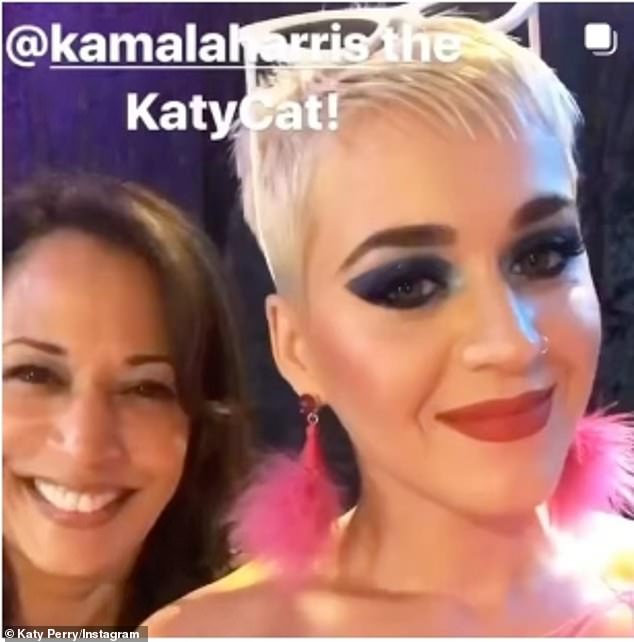 On Monday, Perry shared this video with Harris where he called her KatyCat.