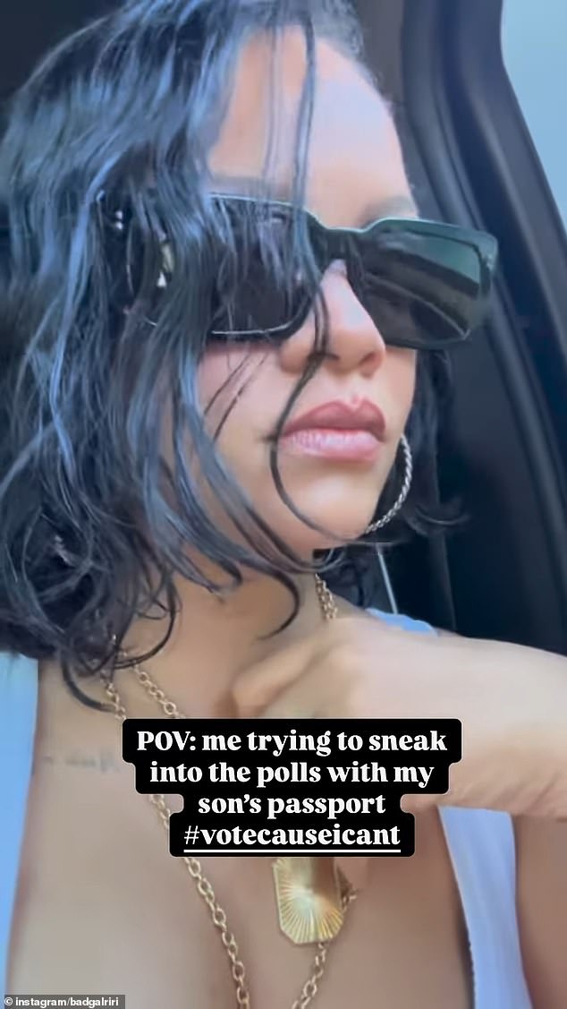 The video was of Rihanna sitting in a car with the wind in her face while looking out the window through her sunglasses.