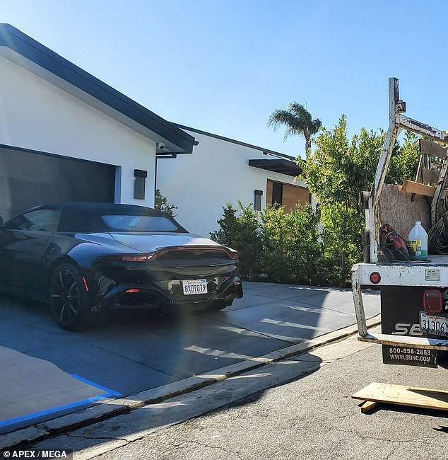 Perry's $145,000 Aston Martin was parked in front of his Pacific Palisades home after his death.