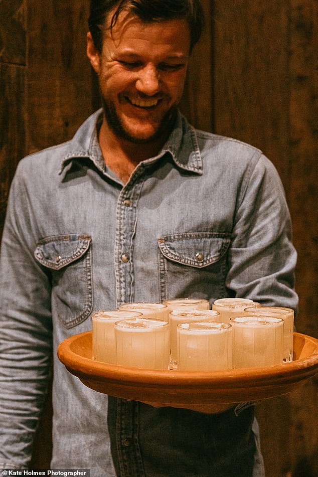 The ranch staff was more than happy to prepare any cocktail requested. In the photo: whiskey sour