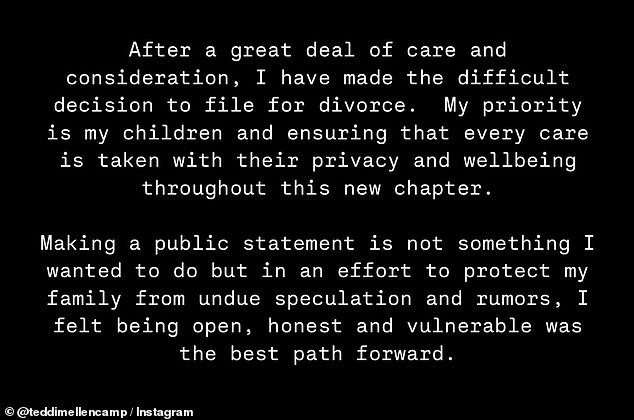 'My priority is my children and ensuring that every possible care is taken with their privacy and well-being throughout this new chapter.'