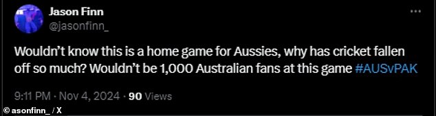 Australian cricket fans were left baffled to watch an ODI match against Pakistan at the MCG on Monday.