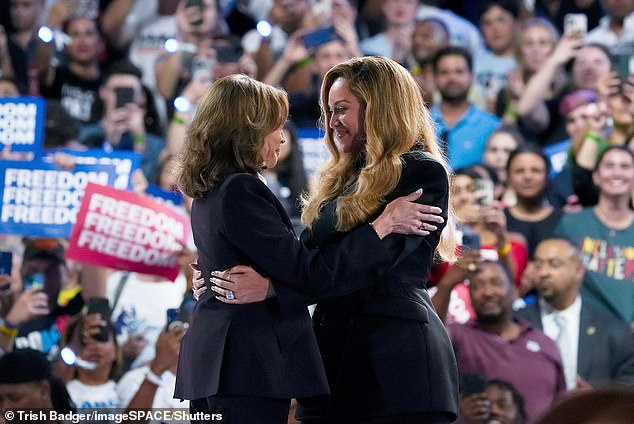 Last month, Vice President Kamala Harris (left) received an endorsement from Beyoncé (right).