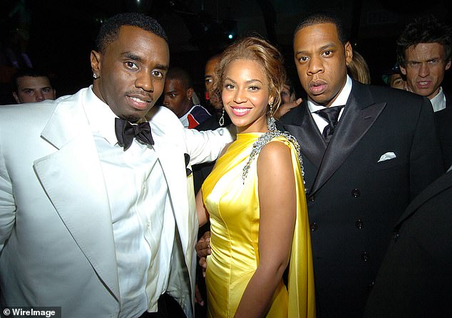 Beyonce and her husband Jay-Z, right, were among the most famous names to appear at Combs' events, left.