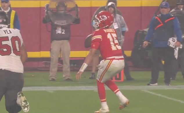 Mahomes was left in pain after he appeared to jerk his left leg early in the fourth quarter.