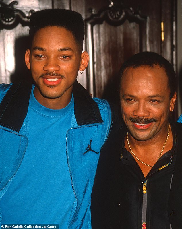 The duo had been close friends for over 35 years when Jones arranged Will's audition for Fresh Prince in 1989; seen in October 1990