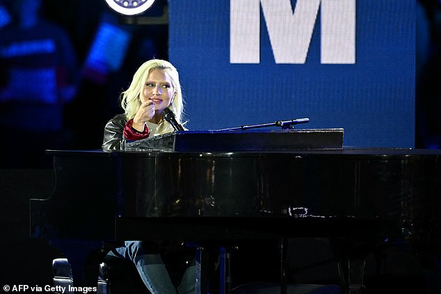 Lady Gaga performed God Bless America and asked Pennsylvanians to vote Vice President Kamala Harris into office. 