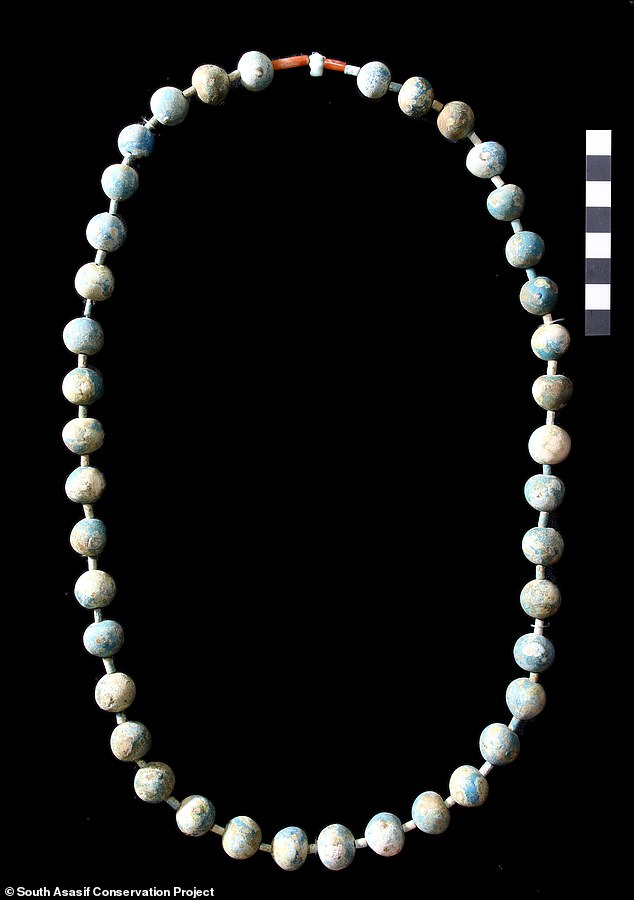 This necklace was considered the most important because it was the only one that belonged to a man and may have meant that he belonged to a higher position.