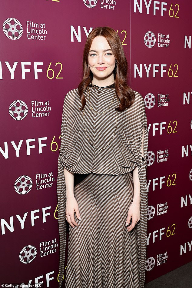 At the 2024 New York Film Festival on October 5 (pictured), a clip from X captured her doing a small hair adjustment that looked suspiciously like a wig upkeep.