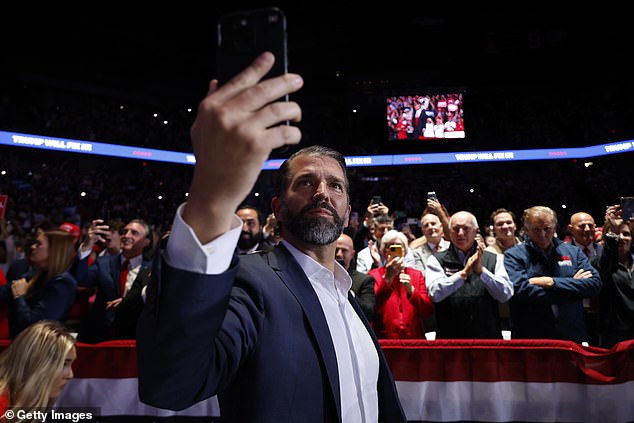 Donald Trump Jr. took the stage at the event. 