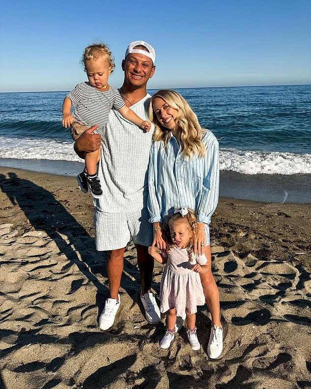 Brittany and Patrick announced they were expecting their third child in July. They already share 3-year-old daughter Sterling and 23-month-old son Bronze