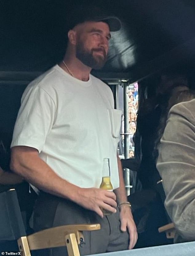 Travis surprised Taylor's mother Andrea and brother Austin when he joined them in the audience to support their love; Pictured at a show in Dublin, Ireland, in June.