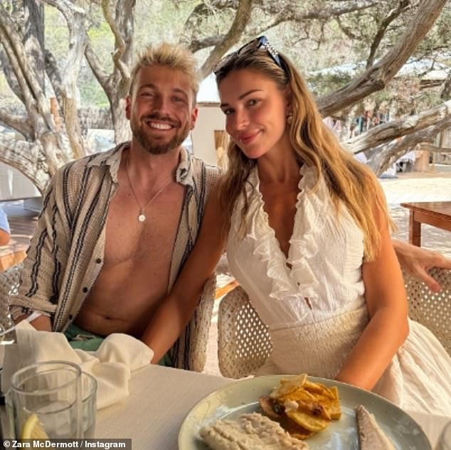 Zara McDermott recently revealed to her followers what it's like to live with her partner Sam Thompson, who was diagnosed with ADHD at age 30 (Sam and Zara pictured on vacation)