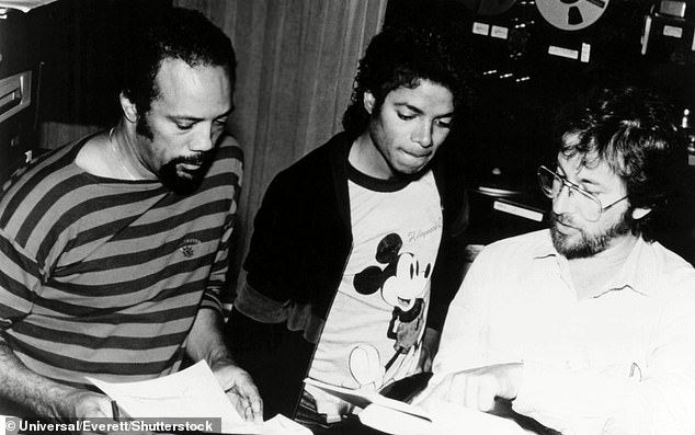 Quincy Jones works with Michael Jackson and Steven Spielberg on the ET soundtrack in 1982