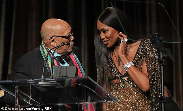 Quincy Jones and Naomi Campbell at the American Icon Awards in Los Angeles in May 2019