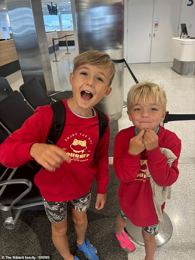 They decided to do something completely different and rented out their house before leaving the UK for Bali with their sons Noah, 8, and Isaac, 5 (pictured) in August 2024.