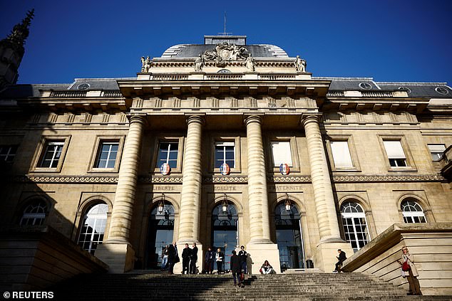 General view of the Île de la Cité courthouse on the first day of the trial of eight people accused of participating in the beheading of French history teacher Samuel Paty by a suspected Islamist in 2020 in an attack outside his school in the Paris suburb of Conflans -Sainte-Honorine